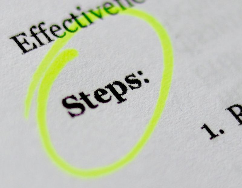 image with the word "steps" encircled